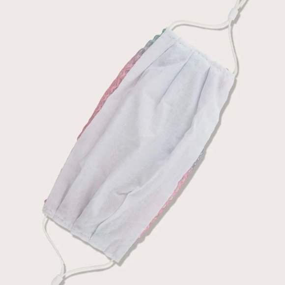 ❌SOLD OUT❌ COTTON CANDY RHINESTONE FACE MASK - Picture 3 of 4